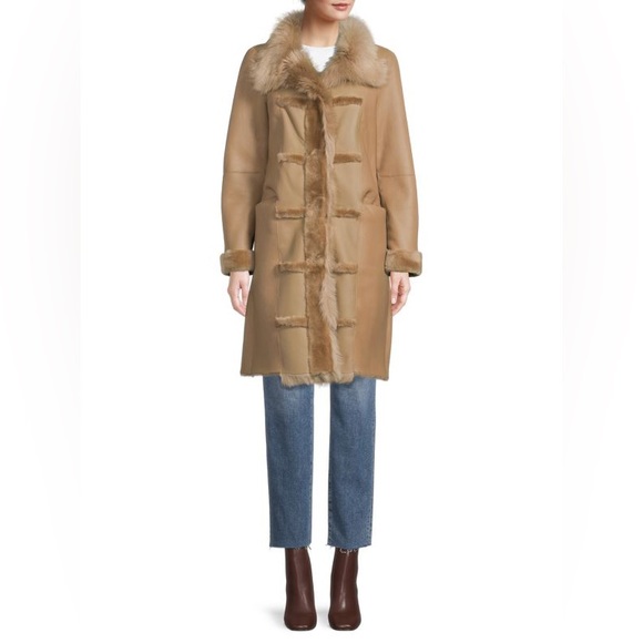 $3375 GRENN PILOT Reversible Shearling Coat size s - Picture 3 of 15